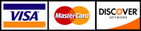 Visa Mastercard Discover accepted