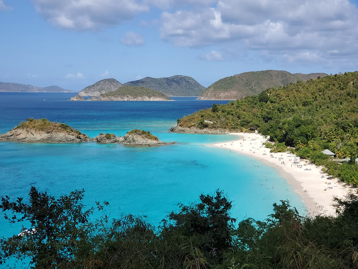 View of Trunk Bay on St. John