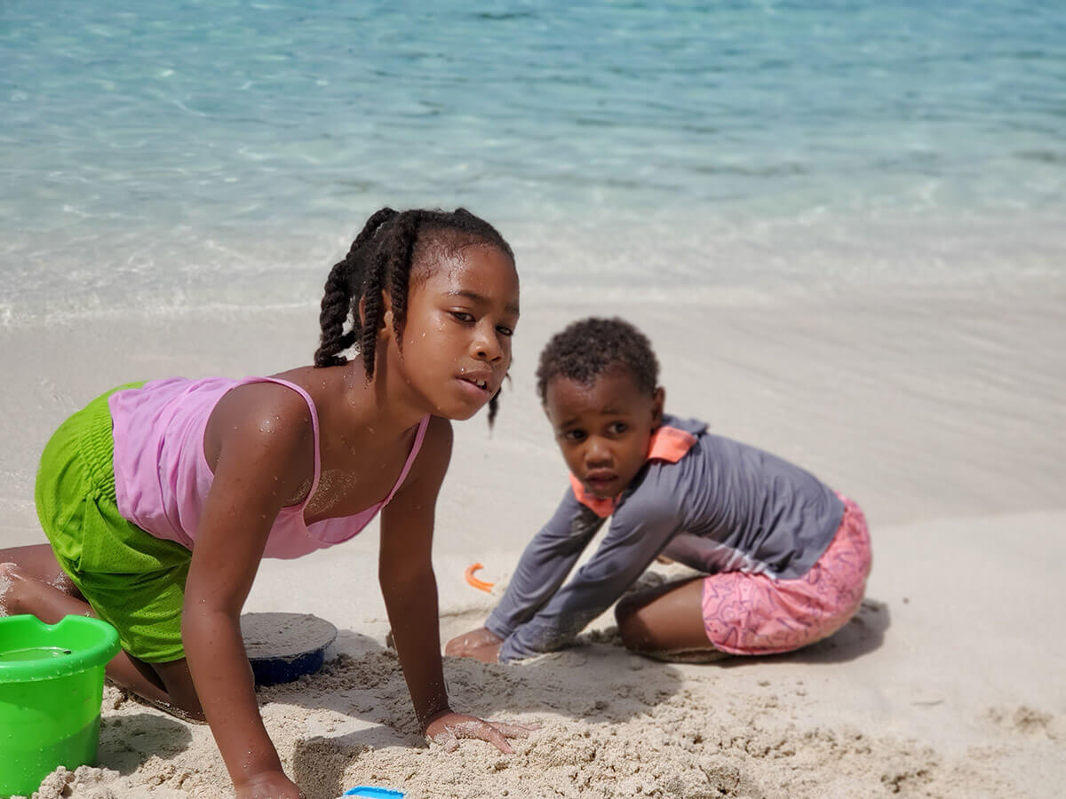 Kids at the beach